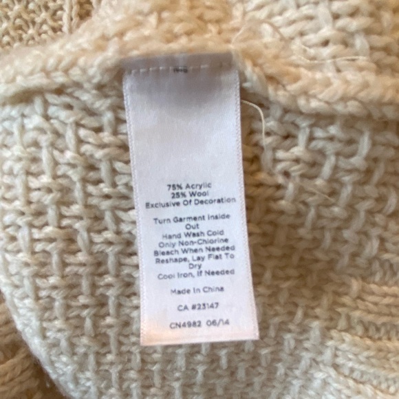 Talbots Cream Cable Knit Sweater - Picture 6 of 6